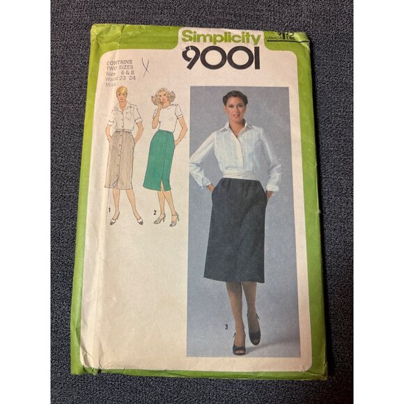 Vintage Simplicity 9001 Sewing Pattern Misses Skirt Size 6 8 Uncut 1979 - Picture 1 of 5